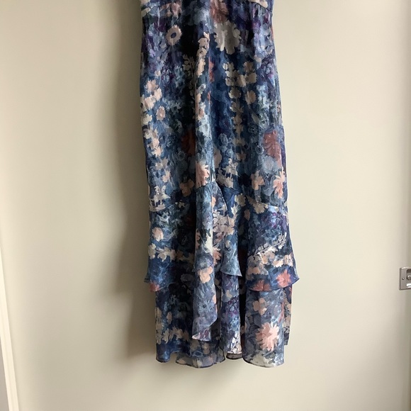 Anthropologie Hutch Coley Floral Flutter Ruffle Gown Dress - Picture 8 of 10